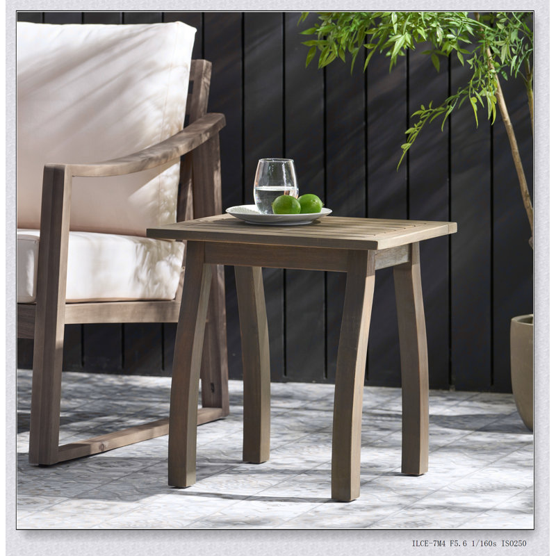 Table de bout en bois, Gris