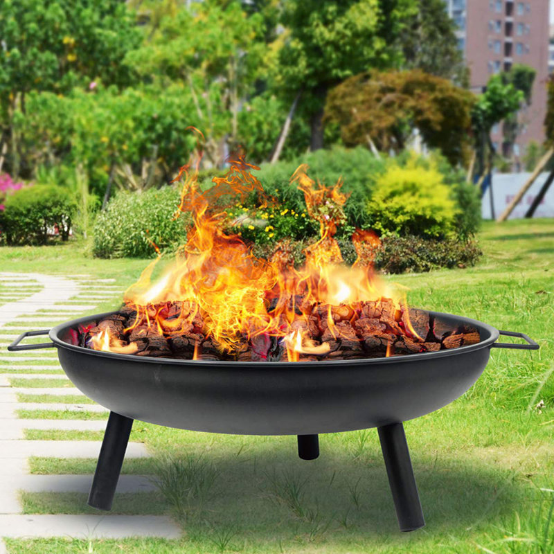 Leenhouts Round Metal Wood Burning Smokeless Fire Pit