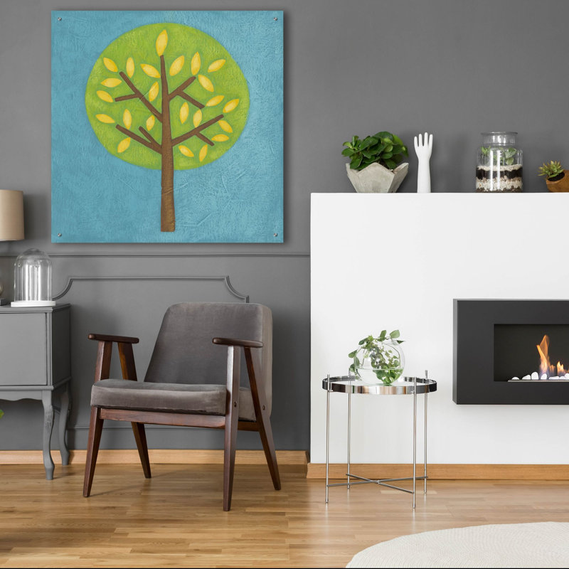Art mural en verre épique «Augusts Wish 1» par Chariklia Zarris, 36 po x 36 po, H 36 po x l 36 po