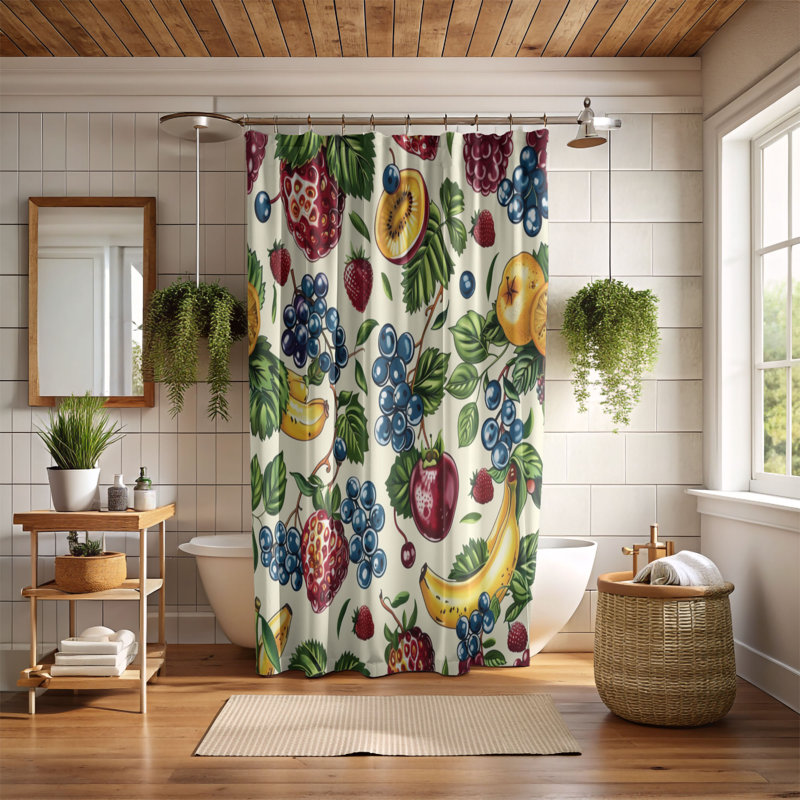 Spring Grape - Premium Shower Curtain, 74"H x 71"W