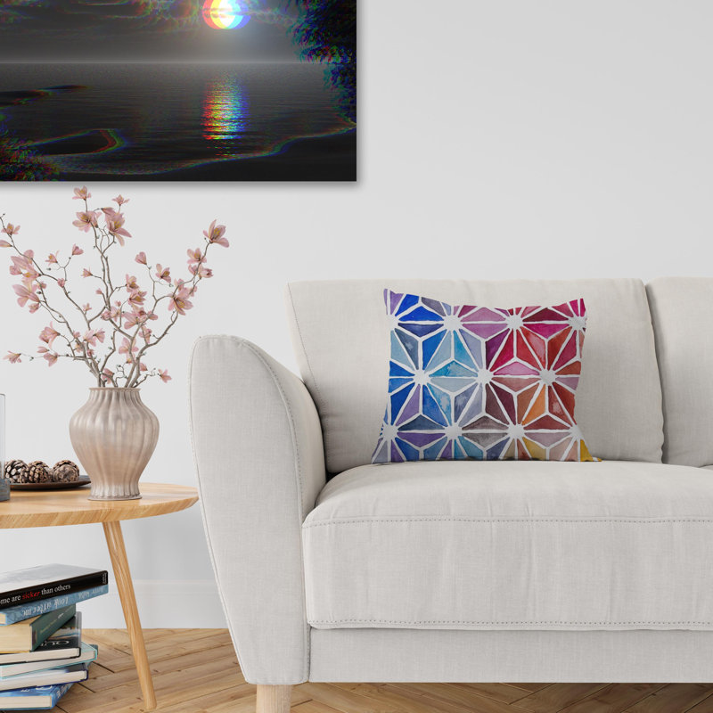 Throw Pillow Rainbow, 26" x 26"