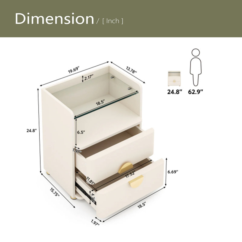 Armoire d'appoint, table de chevet, table de chevet avec rangement