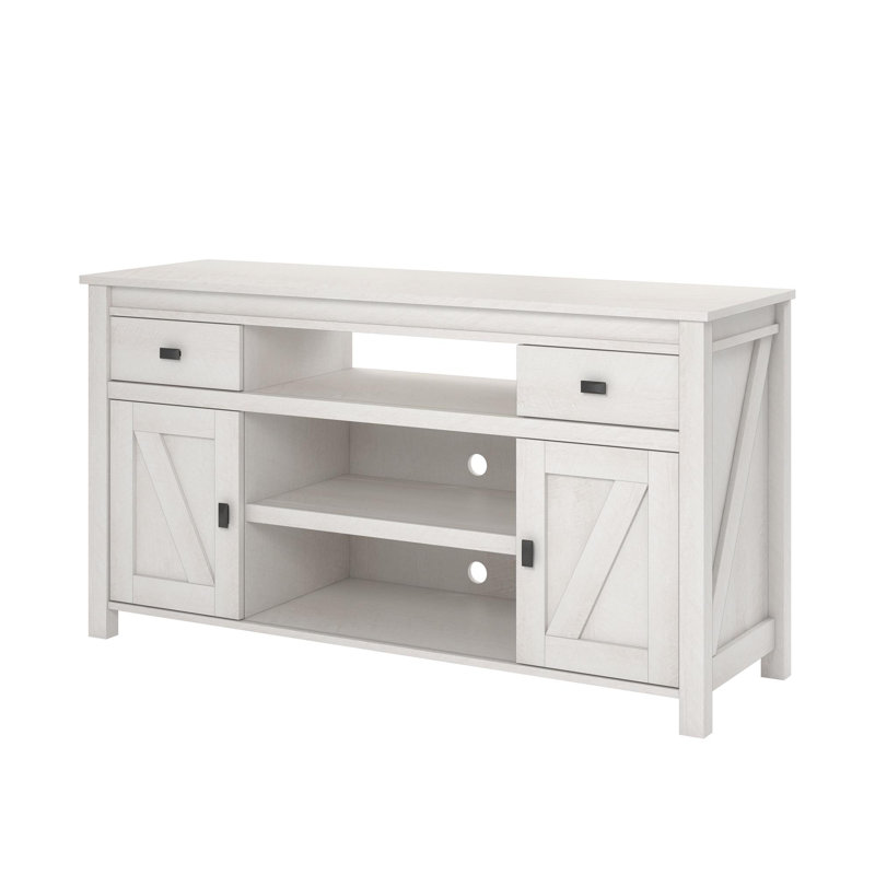Whittier Unfinished TV Stand for TVs up to 60", Ivory Oak