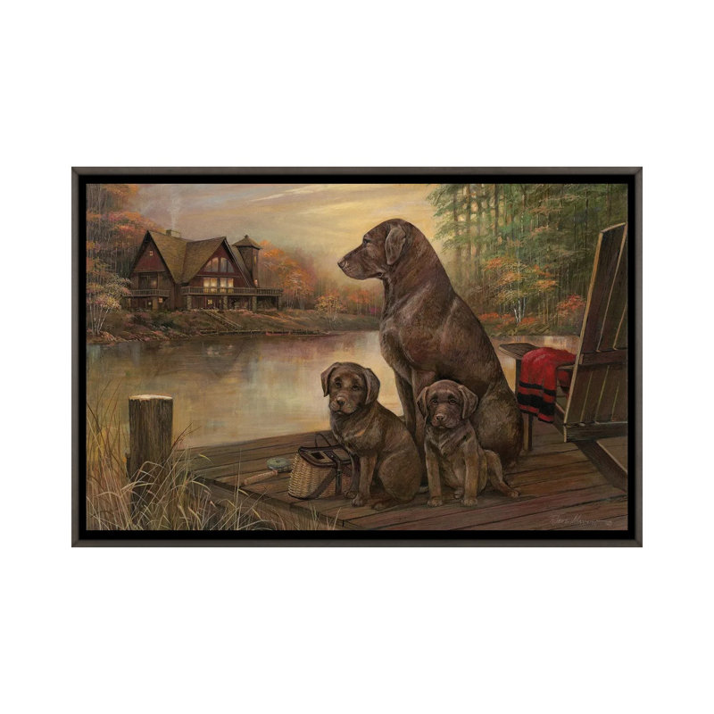 Tranquil Beauty par Ruane Manning - reproduction d'art, H 18 po x l 26 po x P 1,5 po, Toile avec cadre gris, Aucun mat