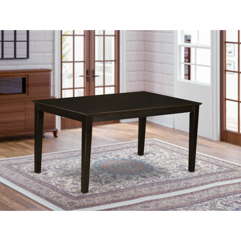 Capri Modern Kitchen Table - a Rectangle Dining Table Top with Sturdy Legs, Cappuccino, 30"H x 60"L x 36"W, Cappuccino