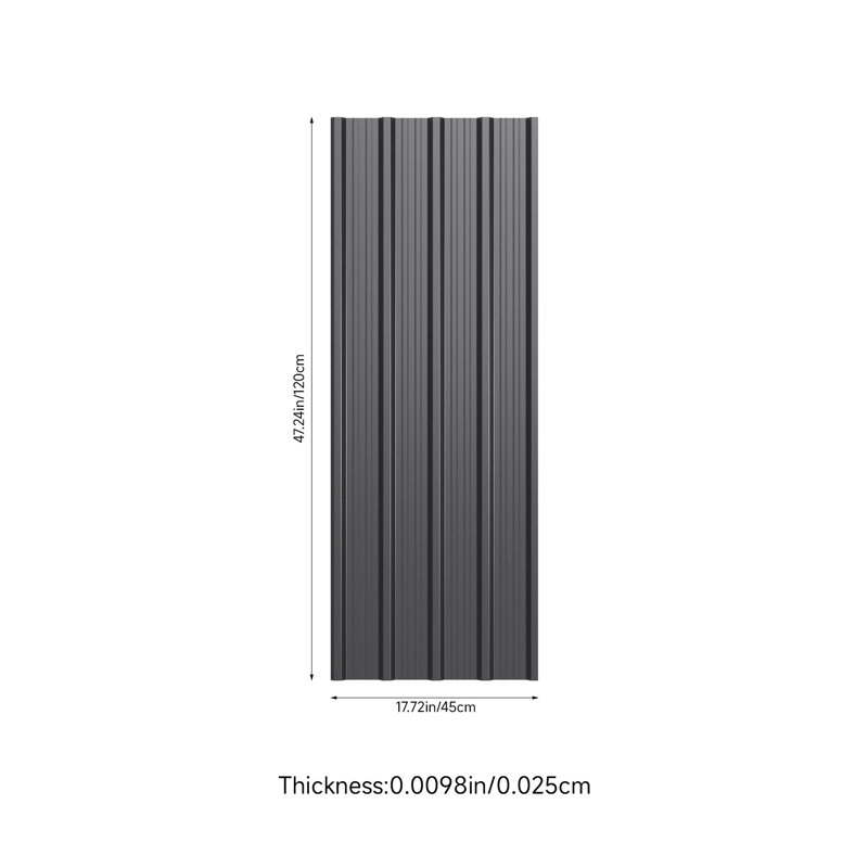 Breeins Rust Resistant Roofing Kit, 120cm H x 45cm W x 0.025cm D, Grey
