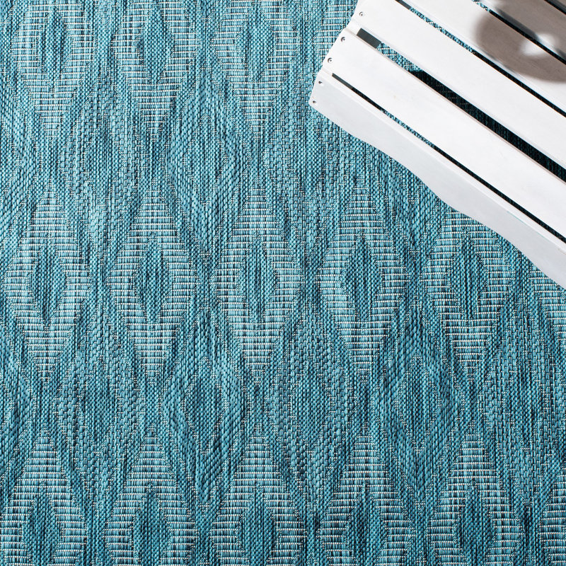 Tapis d'intérieur / extérieur géométrique à vaisselle, Rectangle 5 pi 3 po x 7 pi 7 po