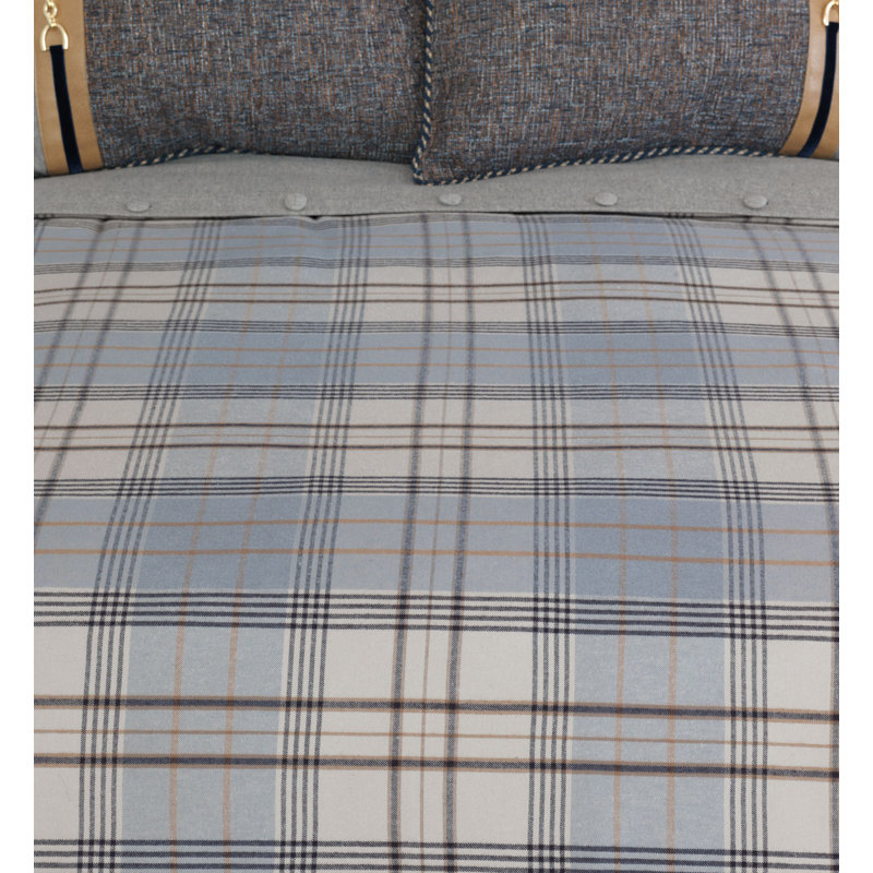 Arthur Traditional Cotton Plaid Duvet Cover, Queen Duvet Cover