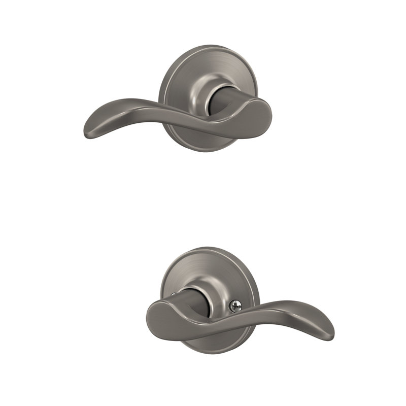 Seville Lever Hall and Closet Lock, Satin Nickel