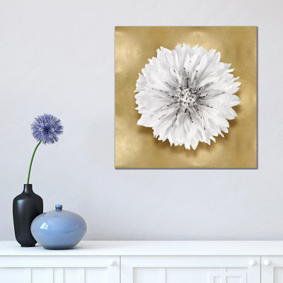 Flower On Gold IV by Caroline Kelly - Wrapped Canvas Print