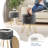 Round Boucle Ottoman with Storage-120644864-120644924