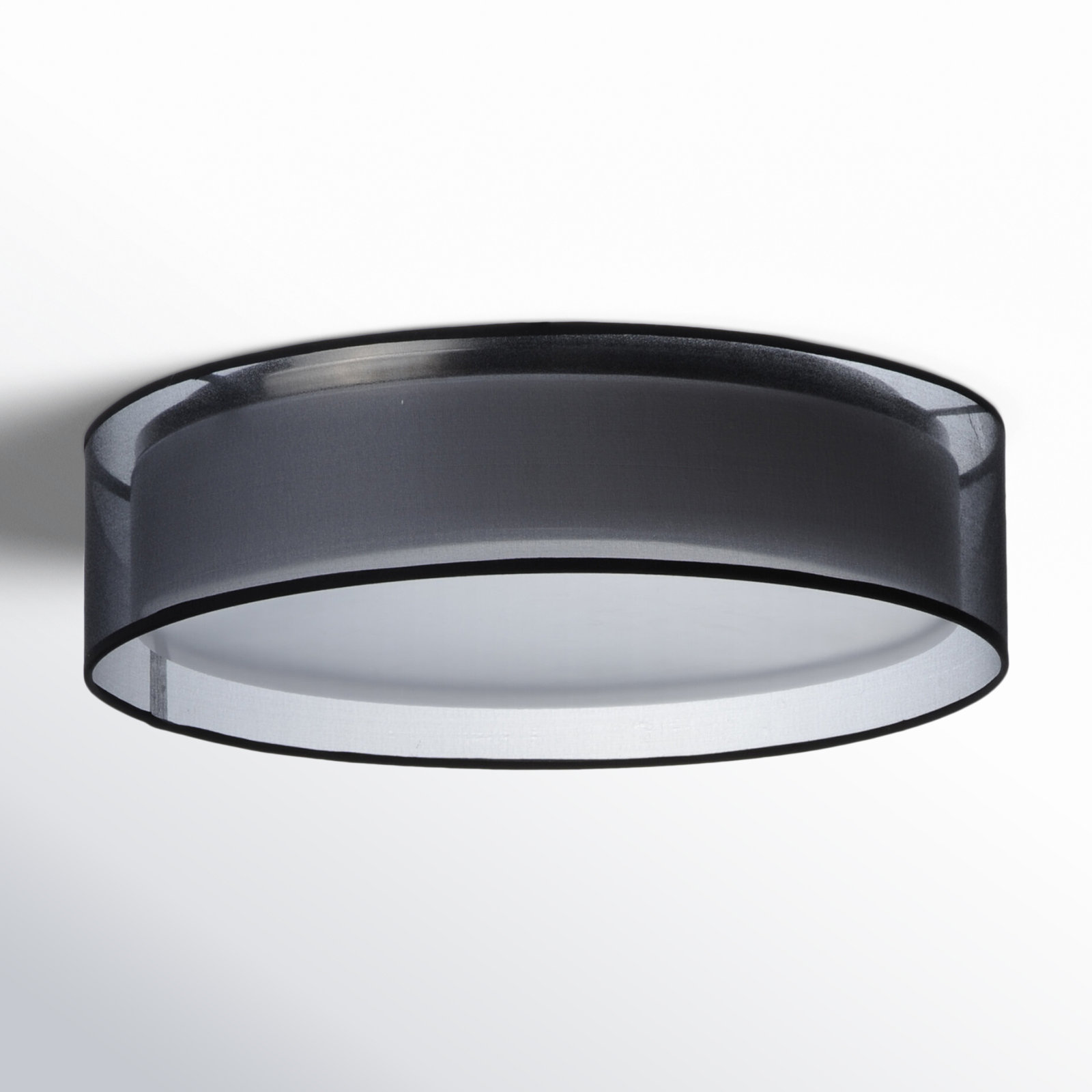 Jessalyn 3 Light LED Flush Mount, Black Organza, 5.5" H x 16" W x 16" D
