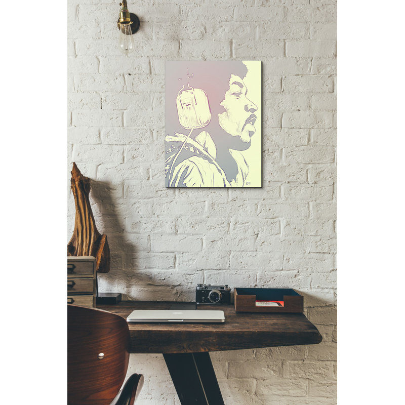 « jimi hendrix », impression sur toile, H 26 po x l 18 po x P 1,25 po