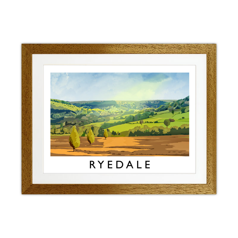 Ryedale by Richard O'Neill - Print, Brown Framed, 43.5cm H x 53.5cm W x 3cm D