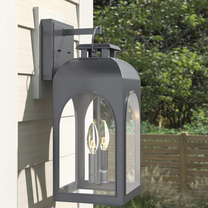 Hamun Steel Wall Light, 16" H x 7'38" W x 9'13" D