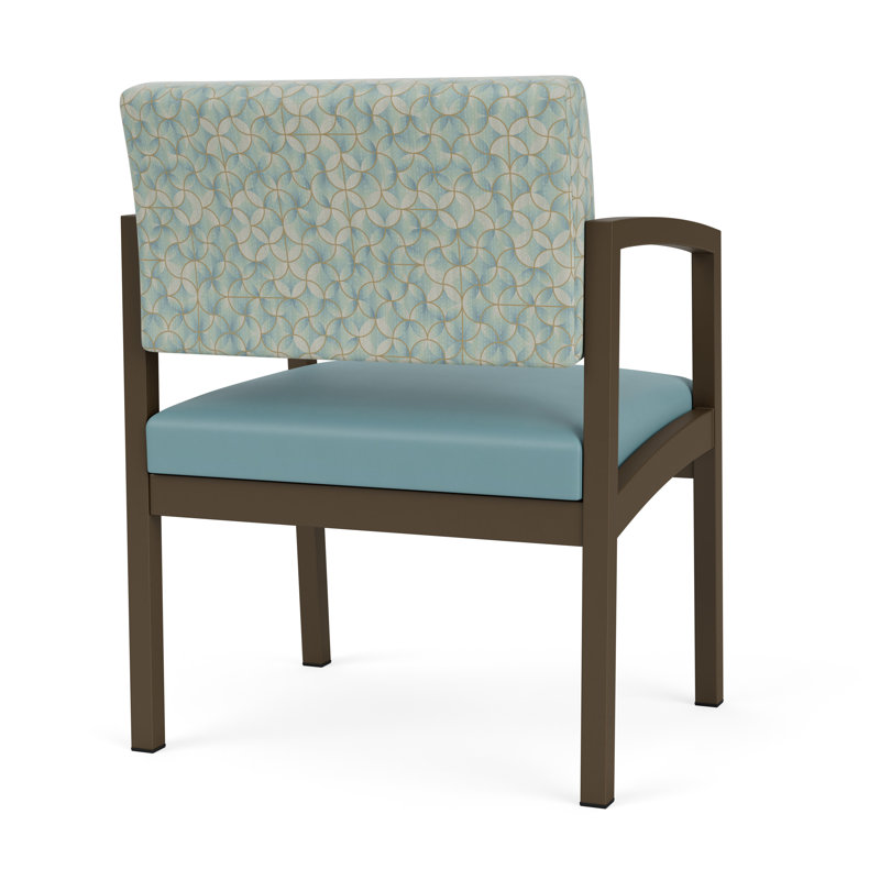 Chaise d'invité en acier Lenox, Bronze, Mousse de kaléidoscope - Sentry Channel