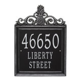 Lanai Pineapple Personalized Estate 3-Line Wall Address Plaque