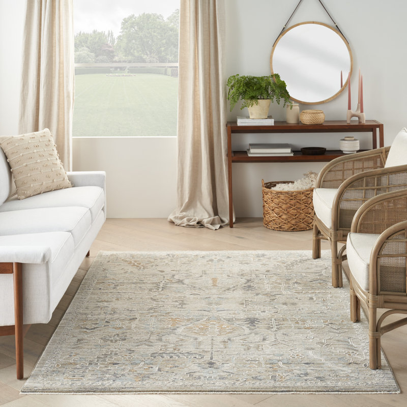 Floral Indoor Rug, Rectangle 5'3" x 7'10"