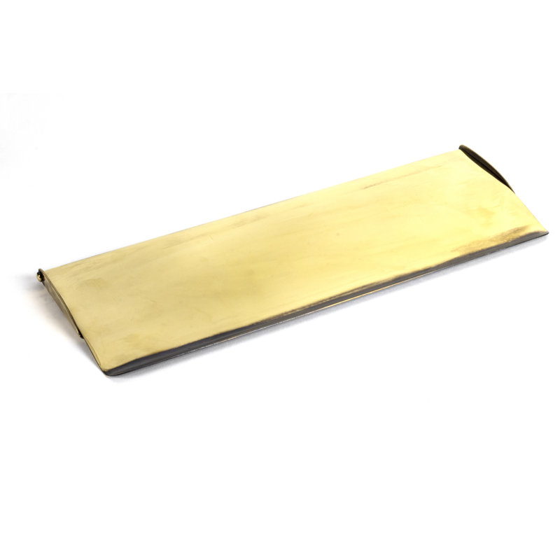Letter Plate Cover Door Accessory, Aged Brass