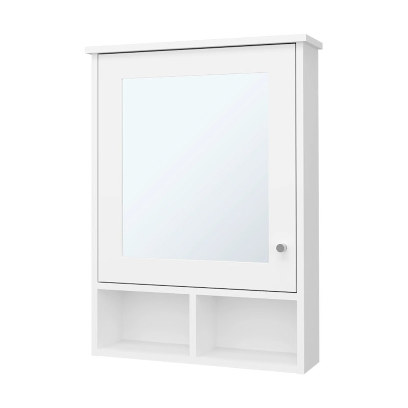 Armoire de salle de bain blanche avec miroir - idéale pour ranger des médicaments et garder un rangement mural élégant, Blanc