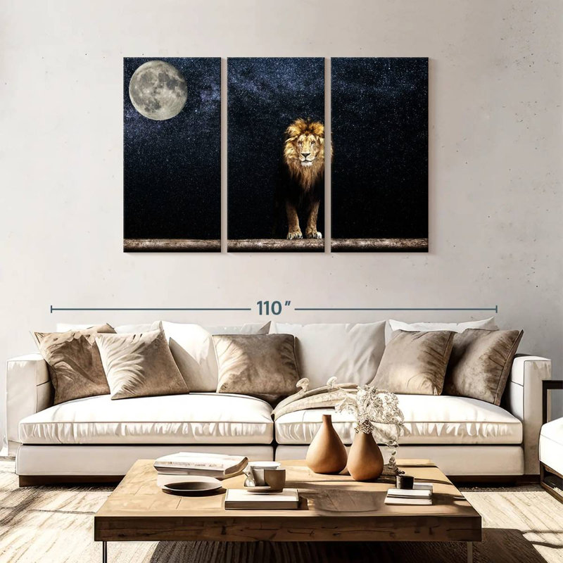 Moonlight Lion, 48" H x 74" W