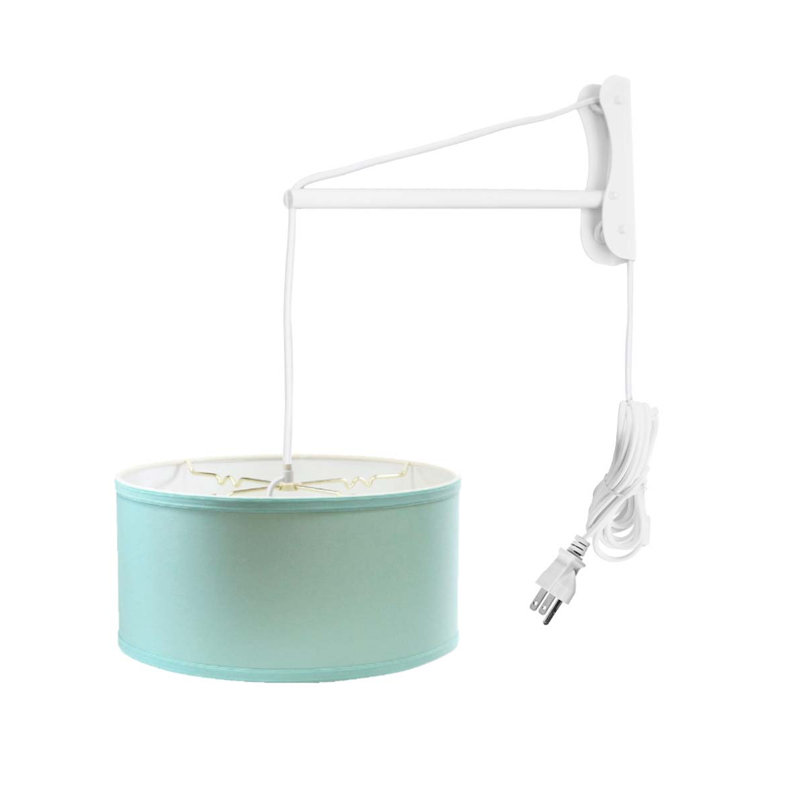 Bras pivotant à brancher 2 lumières Stabler, Bleu île paradisiaque, H 14 po x l 14 po x P 7 po