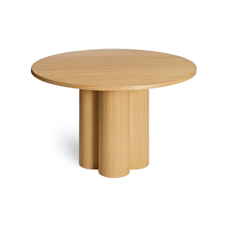 4 Quarter Round Solid Wood Dining Table, 48" W x 48" L, White Oak