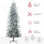 Arbre de Noël artificiel haute 7,5 pi HOMcom avec 850 branches de neige floquées