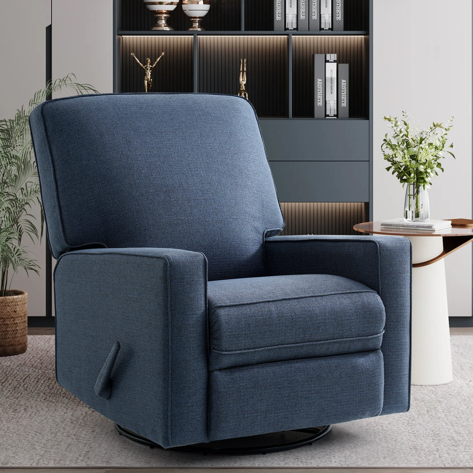 Latitude Run® Wood-Framed Upholstered Recliner Chair With Thick Seat Cushion  and Backrest