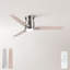 Ventilateur de plafond encastré moderne 52 po avec lumière Homelover, ventilateur de plafond réversible à profil bas DC, pales à double face, mémoire de minuterie à moteur à courant continu réversible à intensité variable de 3 cct-111378505