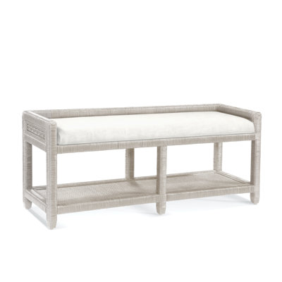 Glinda Wicker Shelves Storage Bench by Birch Lane