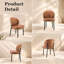 Chaise de salle à manger Aleshire rembourrée avec siège en similicuir et pieds en métal-131144740