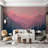 Pink Sunset Over Forested Mountains-792210762