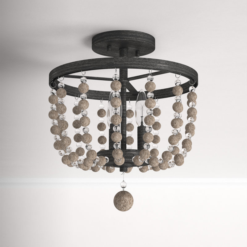 Plafonnier semi-encastré 3 lumières Eadric, H 14 po x l 12 po x P 12 po