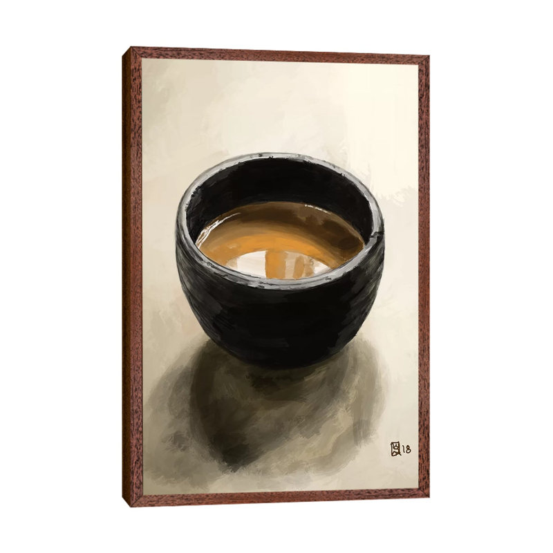 Elegant Espresso 1 Piece Wall Art on Canvas, 66.04 cm H x 45.72 cm W, Classic Wood Framed