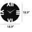 Horloge murale élégante en métal 18,9 po x 18,9 po | Fabrication 100% métal, épaisseur: 0,05 pouce | Nécessite 1 pile AA (non incluse) | Parfait pour les décors modernes et les espaces de vie