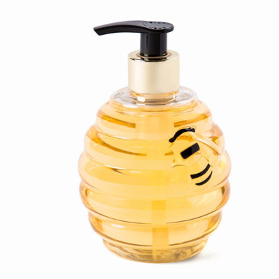 Beehive Bliss Hand Soap Dispenser: Refillable Decorative Pump with Scented Liquid Soap for Kitchen and Bathroom