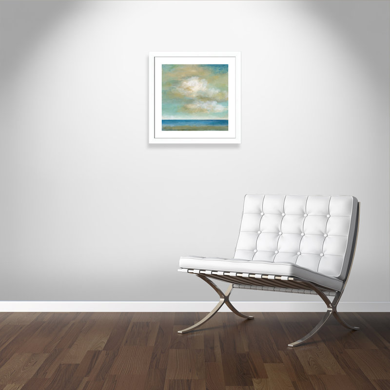 Cloudscape II - peinture encadrée, Blanc mat, H 25 po x l 25 po x P 1,25 po