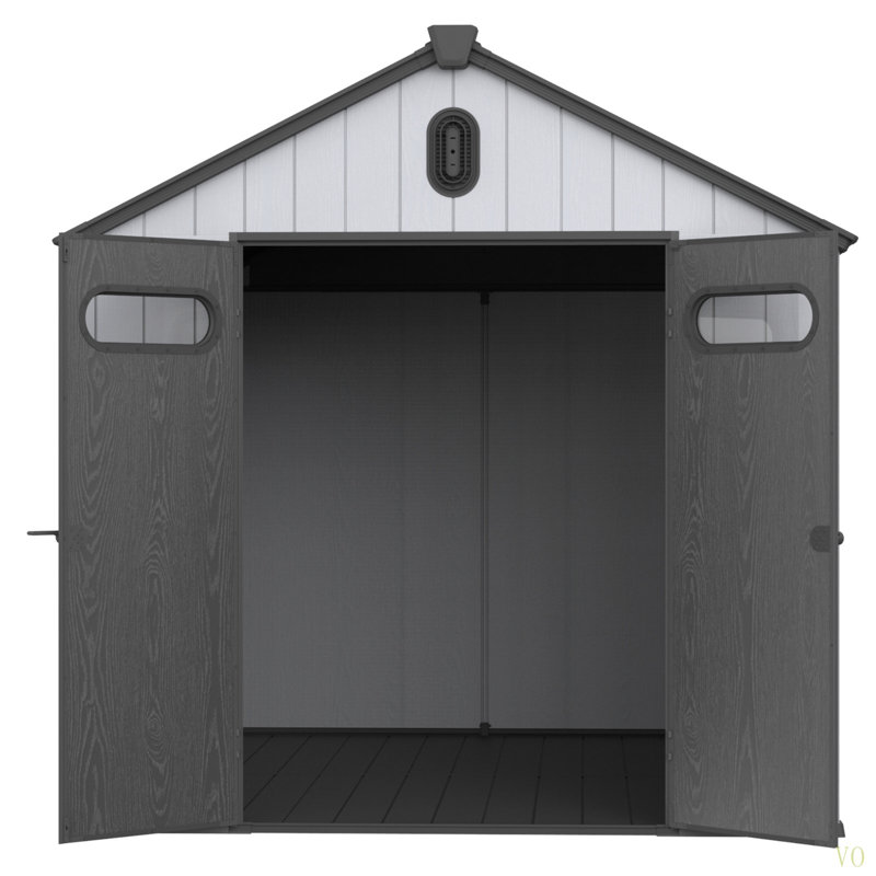 Remise de rangement en plastique 8 * 10Ft pour le grand jardin