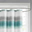 Rideau de douche à rayures à rayures turquoise / gris 72 po x 72 po -550160684