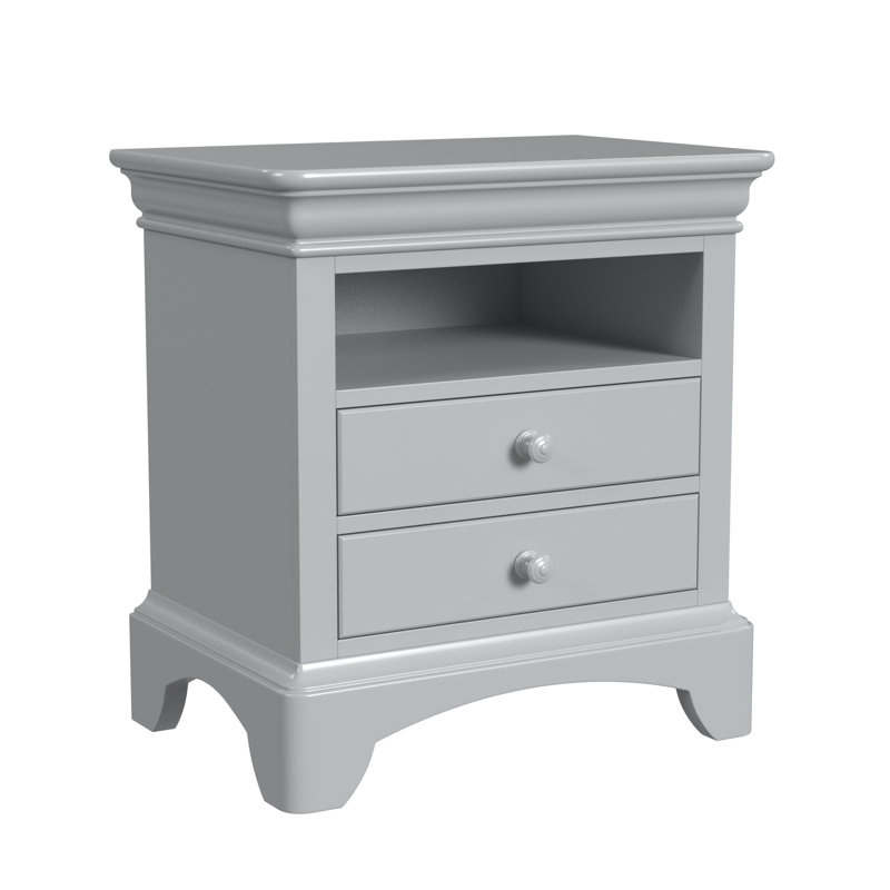 Ivancea 2 - Drawer Nightstand, Soft Gray