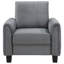 Fauteuil d'appoint rembourré à accoudoirs roulés