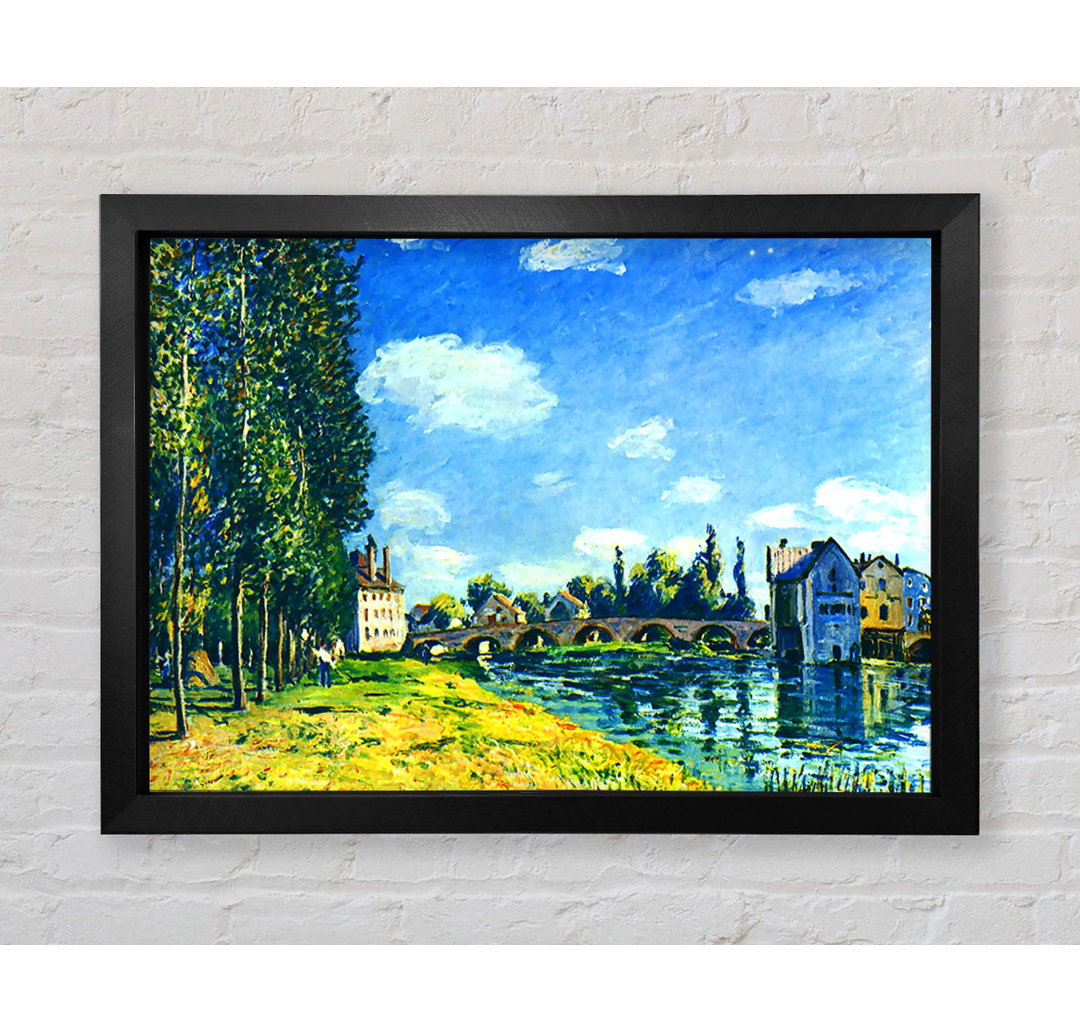 Sisley Bridge of Moret In Summer - Einzelner Bilderrahmen Kunstdrucke