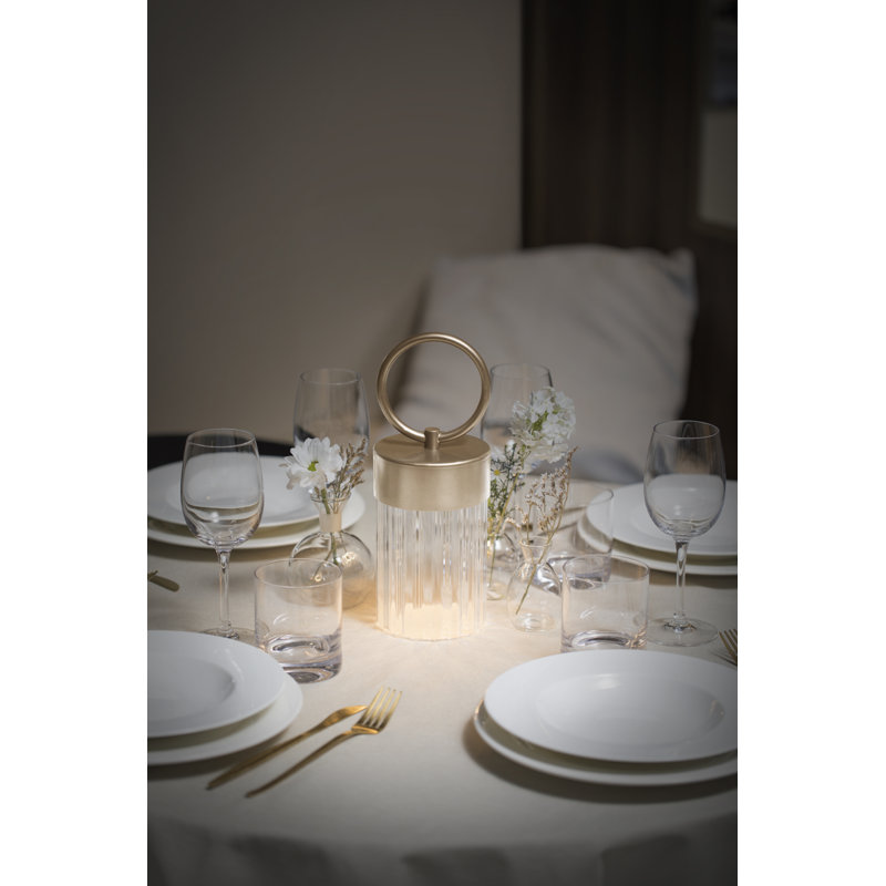 Claretta Battery Lamp, Golden Nickel