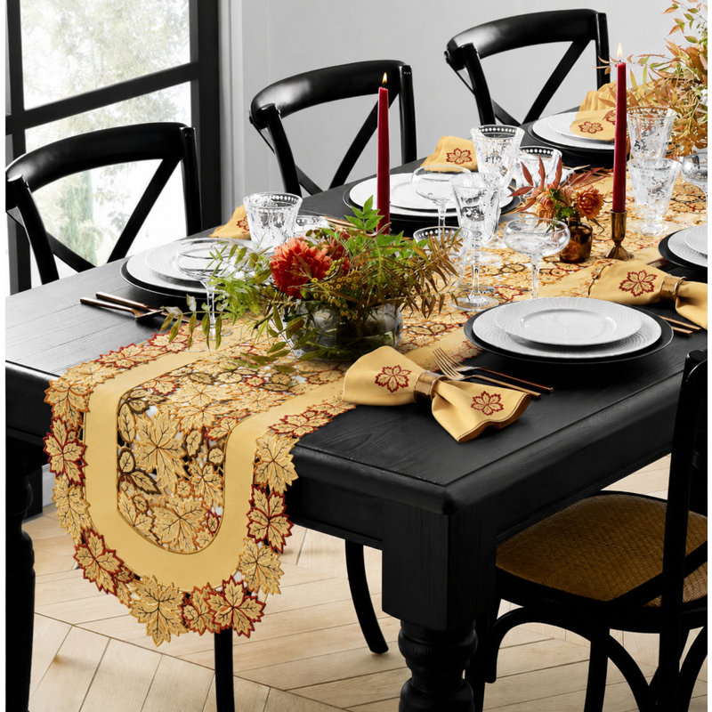 Wendling Embroidered Cutwork Table Runner, 70" L x 15" W