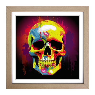 Skull Pop Art No.1 - Framed Print