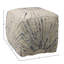 Kathleen Wool Upholstered Ottoman, Ivory