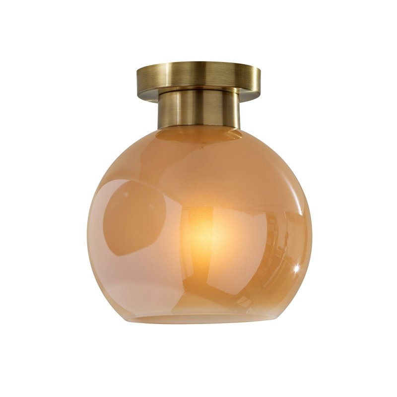 Atticus Flush Mount, Antique Brass, Gold