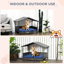 Niche pour chien d'extérieur avec auvent - confortable, coussin d'eau pour