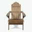 Chaises Adirondack en bois avec pieds robustes